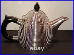 vintage art deco silver plated bee hive coffee tea pot