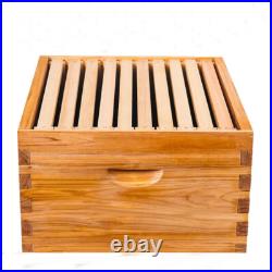 100% Beeswax Beehive 10 Frame Kit Super Box and 10 Deep Frames with Foundations