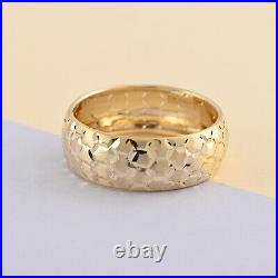 10K Yellow Gold Beehive Ring Wedding Bridal Jewelry Gift For Women Size 10