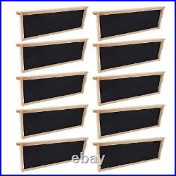 10Pcs Beehive Frames Foundations Kit Wooden Frames Beeswax Dipped
