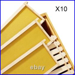 10X Assembled Langstroth Brood Bee Hive Frames and Foundation Honey Comb Frames