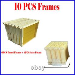 10X Frames Beehive Auto Flowing + 2 Layer Hive House & Honey Filter Strainer US