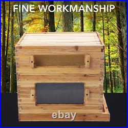 10 Assembled Bee Hive Frame Crimped Wired Wax Foundation DEEP Brood Box UK