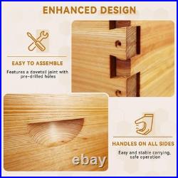 10 Frame Bee Hive Beeswax Coated Beehive Kit POLLIBEE Keeper Complete Include