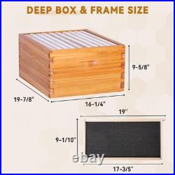 10 Frame Bee Hive, Beeswax Coated Beehive Kit for Bee Keeper, Complete Beehive