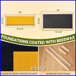 10-Frame Bee Hive Complete Beehive Kit Beeswax Coated Beehive Include Frames