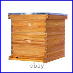 10-Frame Bee Hive Complete Beehive Kit Beeswax Coated Beehive Include Frames