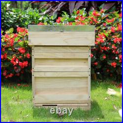 10-Frame Bee Hive Kit Beeswax Beehive Frames & Foundation Sheets Beekeeping Box