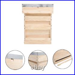 10-Frame Bee Hive Kit Beeswax Beehive Frames & Foundation Sheets Beekeeping Box