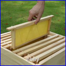 10-Frame Bee Hive Kit Beeswax Beehive Frames & Foundation Sheets Beekeeping Box