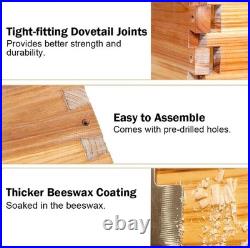 10 Frame Beehive Kit Beeswax Coated Foundation Sheets Bee Hive 2 Layer