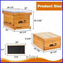 10-Frame Beehive Starter Kit, Bee Hive Kit Dipped in 100% Beeswax, Bee Hives Box