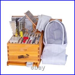 10-Frame Beehive Starter Kit, Bee Hive Kit Dipped in Beeswax, Bee Hives Boxes St