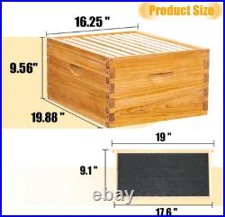 10-Frame Beehives Starter Kit Complete Langstroth Hive with 1 Deep Brood Box &
