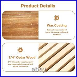 10-Frame Beekeeping Beehive Kit Wax Coated 2 Deep Box 1 Medium Bee Box with Window