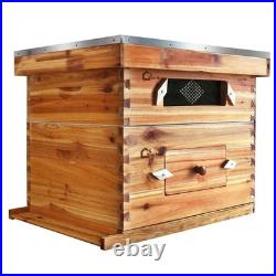 10 Frame Cedar Beehive Starter Kit Langstroth Hive Deep & Medium For Beekeepers