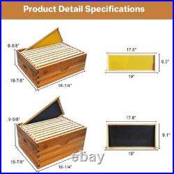 10-Frame Complete Beehive Wax Coated Bee Hives 1 Deep Box 1 Medium Box