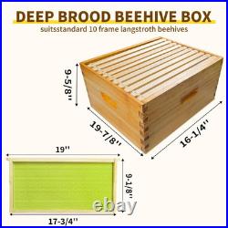 10 Frame Deep Beehive Box Langstroth Deep Brood Box 100% Dipped in Beeswax, Bee