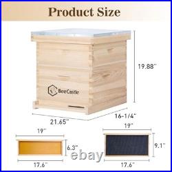 10 Frame Langstroth Bee Hive, Beehive Starter Kit for Beginners with Beehive