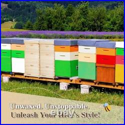 10 Frame Langstroth Bee Hive, Beehive Starter Kit for Beginners with Beehive