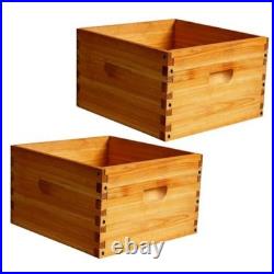 10 Frame Langstroth Bee Hive Box 2 Pack Beehive Deep Brood Box