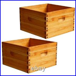 10 Frame Langstroth Bee Hive Box 2 Pack Beehive Deep Brood Box
