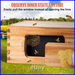10 Frame Langstroth Beehive Wooden Bee Hive House Brood Box Beekeeper Beekeeping