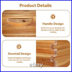 10 Frame Medium Super Bee Hive Box, Langstroth Honey Bee Hive Dipped in 100% Bee