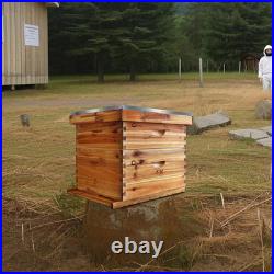 10 Frame Medium Super Bee Hive Box, Langstroth Honey Bee Hive Dipped in 100% Bee