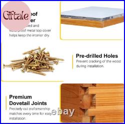 10 Frame Screened Bottom Board Beehive Dipped in 100% Beeswax, Bee Hives Kit Inc