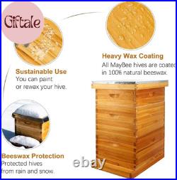 10 Frame Screened Bottom Board Beehive Dipped in 100% Beeswax, Bee Hives Kit Inc