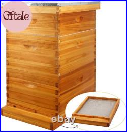 10 Frame Screened Bottom Board Beehive Dipped in 100% Beeswax, Bee Hives Kit Inc