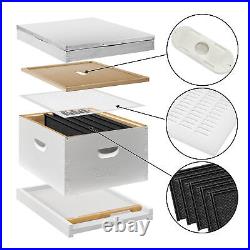 10 Frame Starter Beehive Kit, Painted and Assembled Hive Body with Accessories