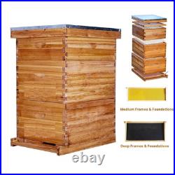 10 Frame Wooden Bee Hive Complete Kit Beekeepers Wood Beehive Easy Assemble