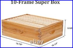 10-Frames Complete Beehive Kit, 100% Beeswax Coated Bee Hive Includes Beehive