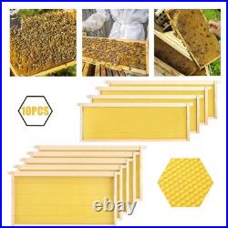 10 Pack Langstroth Beehive Frames With Foundation For Beekeeping