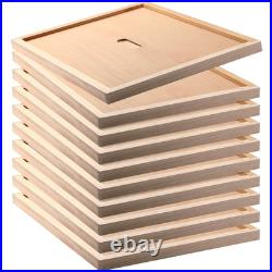 10 Pcs Beehive Inner Cover for 10 Frame Hive Box Cover with Feeding