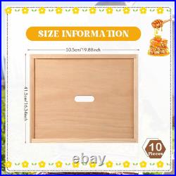 10 Pcs Beehive Inner Cover for 10 Frame Hive Box Cover with Feeding