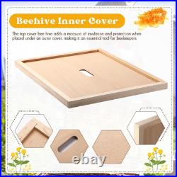 10 Pcs Beehive Inner Cover for 10 Frame Hive Box Cover with Feeding