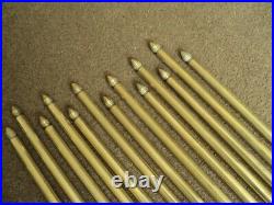 13 Vintage Solid Brass Beehive Stair Rods And 26 Original Brackets