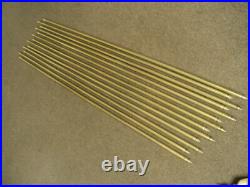13 Vintage Solid Brass Beehive Stair Rods And 26 Original Brackets