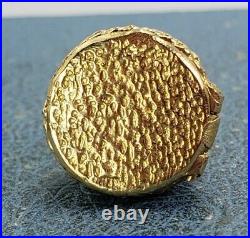 14k Vintage 3D Your Fly Honey Bee Hive Charm Or Pendant Heavy & Articulates open
