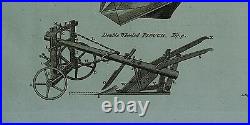 1786 Print Agriculture & Husbandry Fallow Cleansing Machine Bee Hive Plough