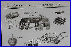 1788 Original Print Agriculture & Husbandry Double Plough Bee-hive Fallow
