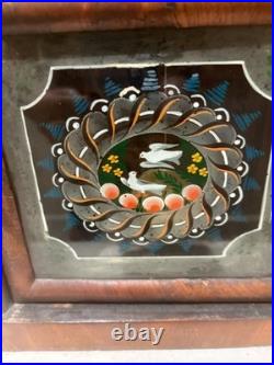 18.5 INCH TALL ROUND GOTHIC BEE HIVE CLOCK William Johnson 8 DAY TIME STRIKE