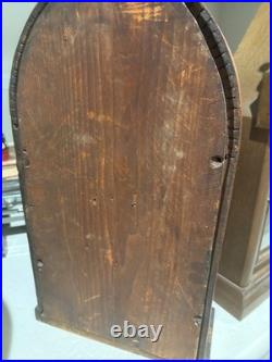 18.5 INCH TALL ROUND GOTHIC BEE HIVE CLOCK William Johnson 8 DAY TIME STRIKE