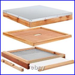 1 Set Beehive Parts Kit for 10 Frame Bee Hive, Includes Telescoping Top Cover