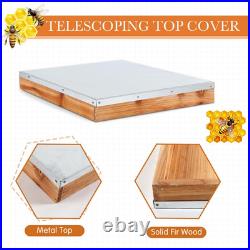 1 Set Beehive Parts Kit for 10 Frame Bee Hive, Includes Telescoping Top Cover, I