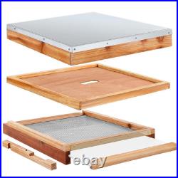 1 Set Beehive Parts Kit for 10 Frame Bee Hive, Includes Telescoping Top Cover, I