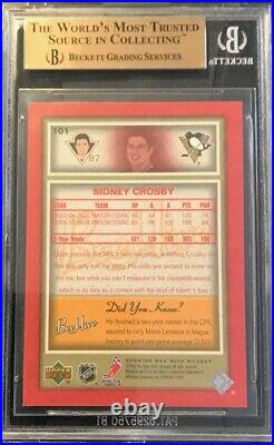 2005-06 BEEHIVE RED #101 Sidney Crosby Rookie BGS QUAD 9.5 GEM MINT